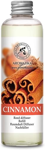 Recambio de difusor de varillas de canela con aceite esencial natural de canela de 6.8 onzas líquidas, fragancia fresca y de larga duración,