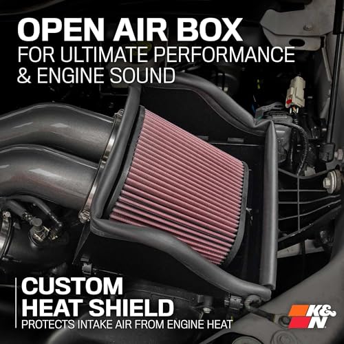 K&N Cold Air Intake System: High-Flow Air Filter, Increase Performance & Towing: Compatible with 2015-2025 FORD Expedition, F150, F150 Raptor, 77-2617KC