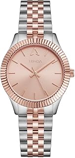 ساعة للنساء بهيكل فضي من الفولاذ المقاوم للصدأ وسوار فضي من الفولاذ المقاوم للصدأ من ترندا