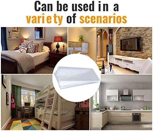 Furniture Dust Covers,Sofa Protector Bag Cover ,Plastic Sofa Cover 2PCS,Transparent Sofa Dust Covers,Water Resistant,Large Heavy Duty Furniture Bed Couch Protector 300 x 200cm