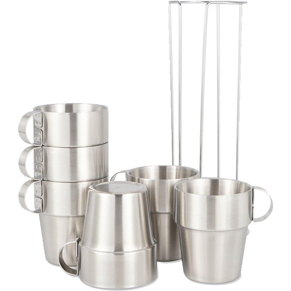 Tasse à café inox double paroi anti-brûlure ensemble tasses isothermes