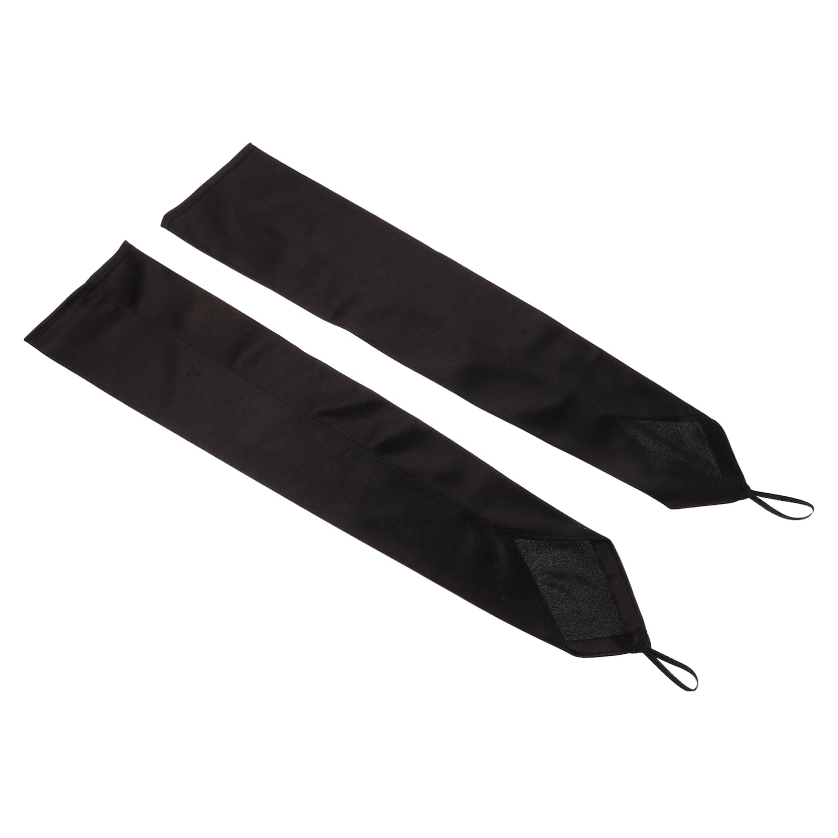 Healeved 5 Pezzi Guanti con gancio nuziale guanti a dita lunghe lunghi senza dita per le donne maniche gotiche eleganti neri per le donne spessi al gomito nylon Black