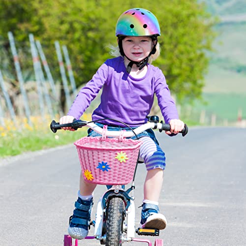 Toddler Helmet, Bienbee Kids Bike Helmet Skateboard Helmets For Bicycle Balance Bike Scooter For Girls Kids Age 3-5-8 Years Rainbow Color #TOP1
