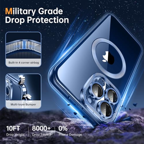 Coque iPhone Pro Max transparente magnétique avec protège-objectif - 6