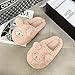 Damen Winter Plüsch Pantoffeln - Winter Teddy Fleece Damen Hausschuhe Mode Niedlichen Cartoon Alpaka Plüsch Rosa Baumwolle Schuhe Damen Warm Bequem Indoor Rutschfeste Weibliche Wohnungen Rutschen,R