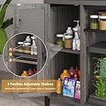 55-75 Gallon Fish Tank Stand with Power Outlet&LED Lights, Heavy Duty Metal Aquarium Stand for 2 Fish Tank Accessories Storage, Suit for Turtle Tank, Reptile Terrarium, 880lbs Capacity, Grey - Image 5