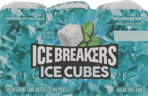 Miniatura 9 de Ice Breakers Ice Cubes Goma sin azúcar con xilitol Wintergreen 40 unidades paquete de 6
