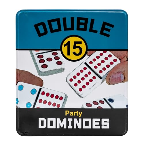 Juego Domino Doble 15 en Estuche de Lata Portátil miniatura 2