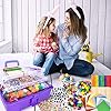 kortes Jumbo Art and Craft Supplies for Kids, Toddler DIY Craft Art Supply Set Included Pipe Cleaners, Pom Poms, Feather, Folding Storage Box - All in One for Craft DIY Art Supplies (Purple) #4