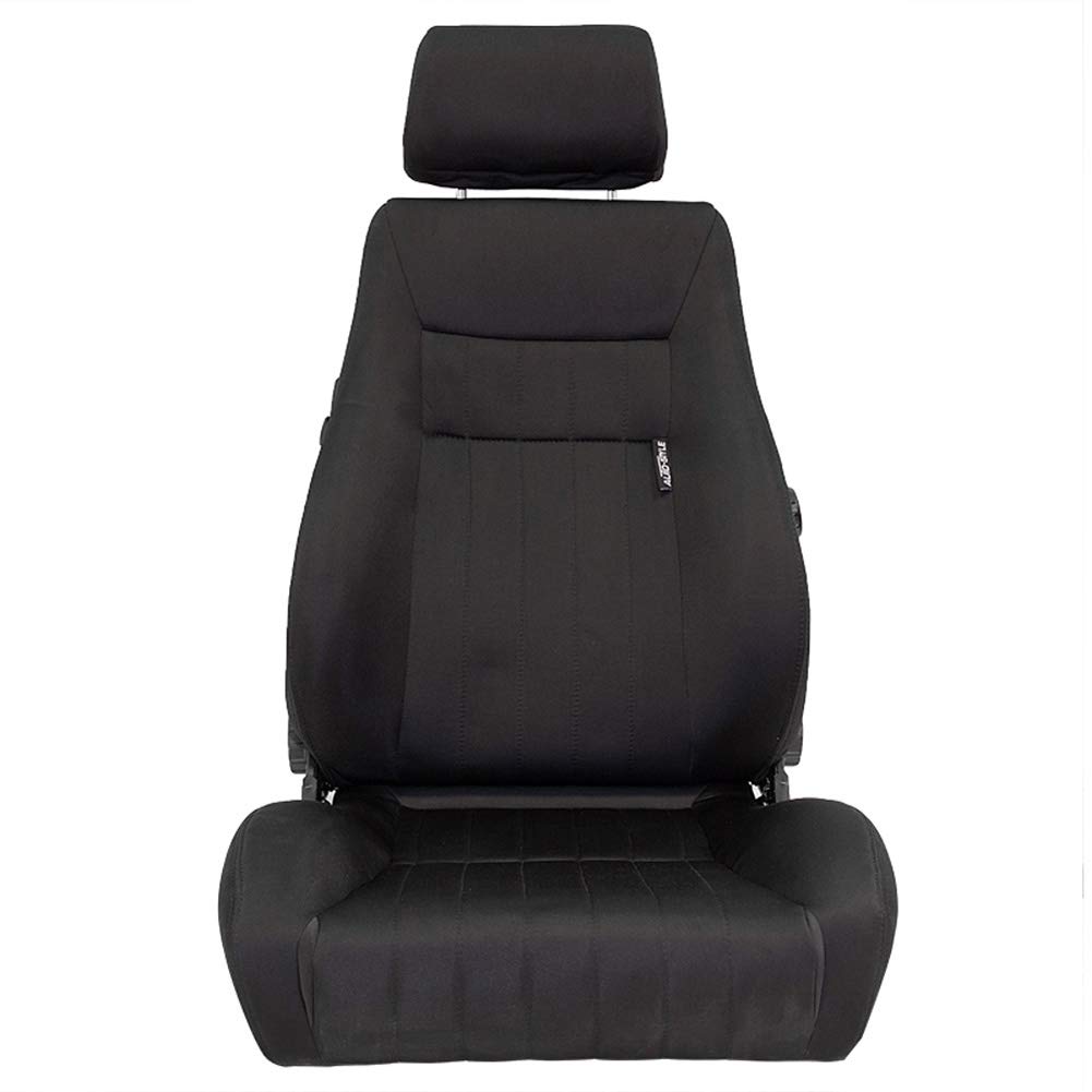 Sedile Sportivo 'Retro' - Nero - reclinabile doppia regolazione - incl. Slitte