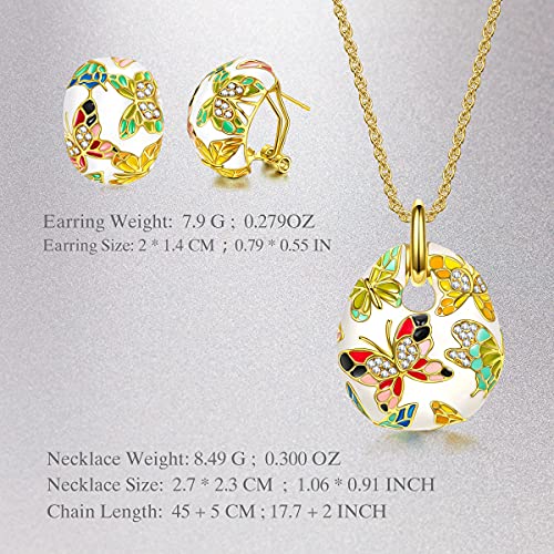 image for QIANSE Jewelry Set Gifts for Women, Spring of Versailles, Gold Plated 