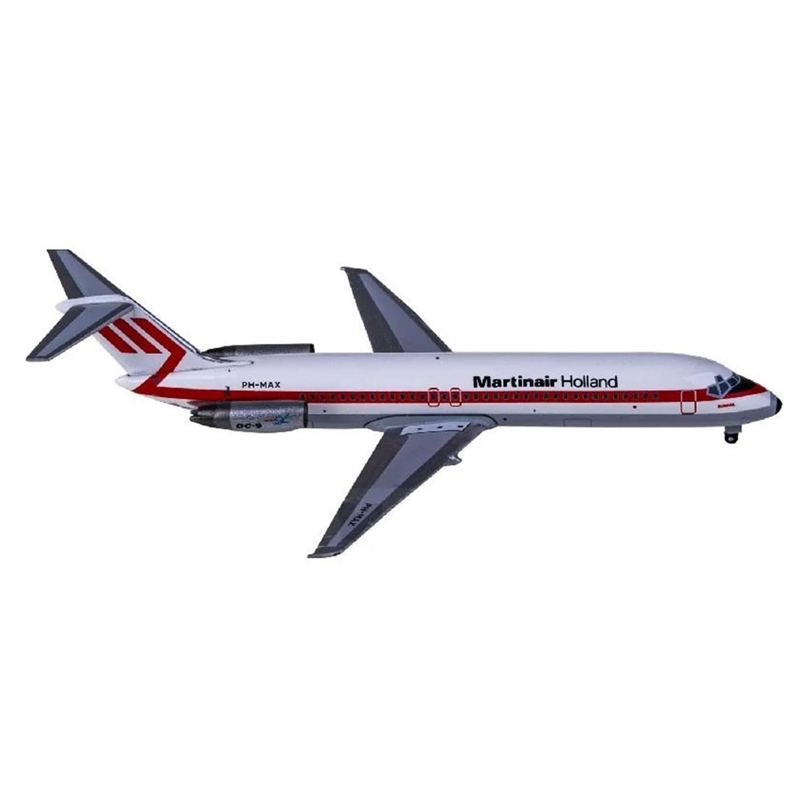 Modelo de avión vintage escala 1:400 DC-9-32 CLMJHG adorno de metal fundido para escritorio 6