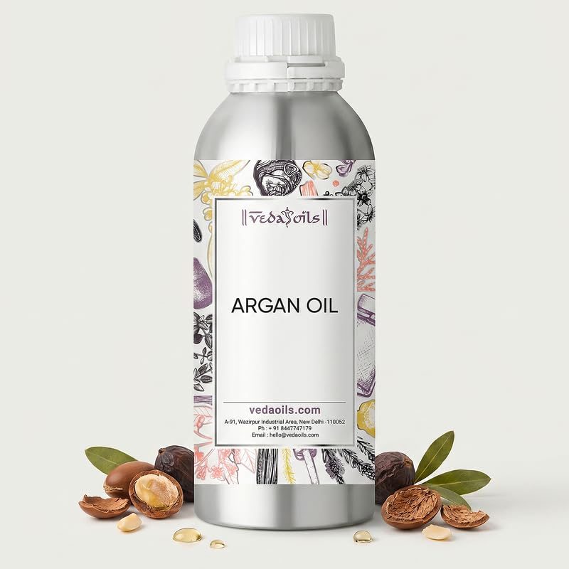 Image of VedaOils Argan Hair Oil 100ml | 100% Pure & Cold Pressed | Natural Argan Oil for Hair, Skin & Face Care