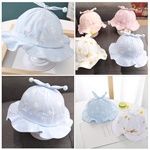 STOBOK Meninas da Criança Do Bebê Chapéu de Sol Ajustável Pescador Chapéu de Pala de Sol Chapéu de P