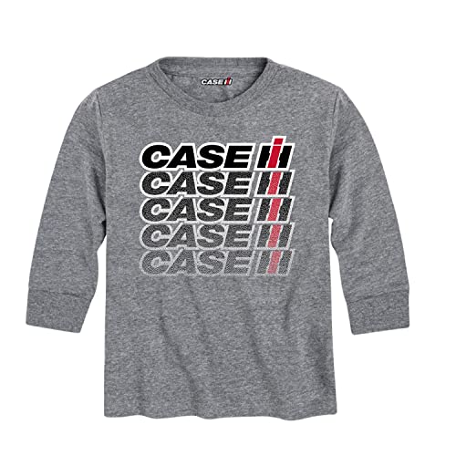 Case IH - Faded Repeat Logo - Youth Long Sleeve Graphic T-Shirt