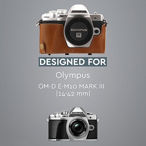 Estuche de cuero para cámara Olympus OM-D E-M10 Mark III miniatura 6