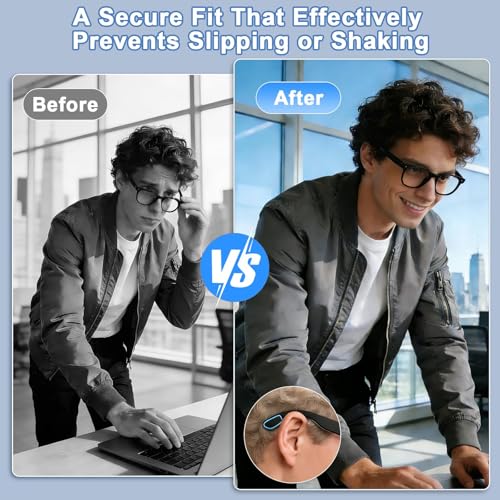 Image of 2Pcs Silicone Eyeglass Ear Grip Compatible with Wayfarer /Skyler /Headliner & Gen 2 Smart Glasses Accessories, Anti-Slip Elastic Eyeglasses Retainers for Gen 2 Smart Glasses Glasses Accessories