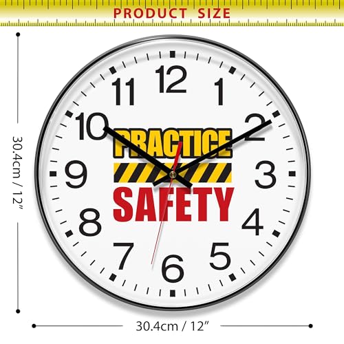 Horloge murale de sécurité Infinity Instruments Prosaic pour bureau et salon - 8