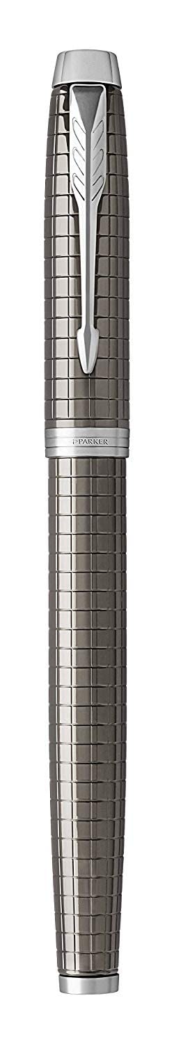 PARKER IM, pluma estilográfica de color café oscuro Premium, con plumín mediano y recambio de tinta azul (1931680)