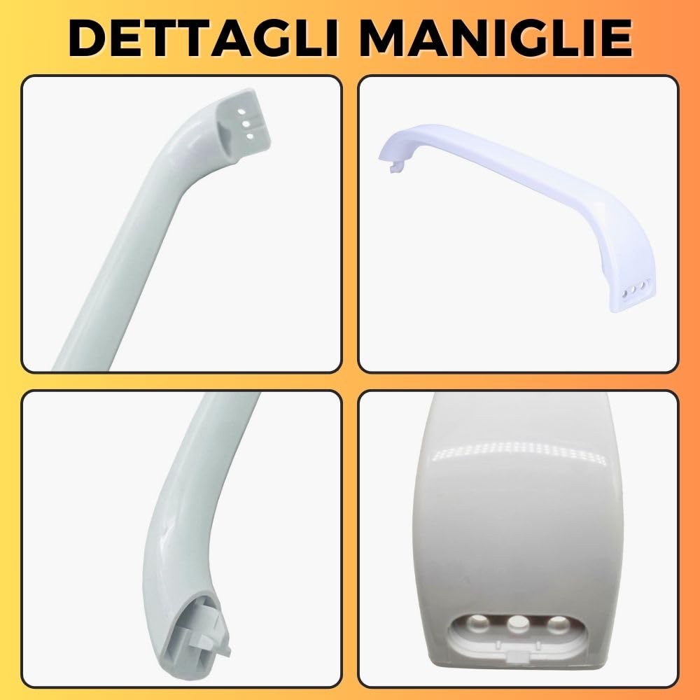 Kit 2 Maniglie Frigorifero Bianche 31.5cm - Ricambio Per Siemens, Bosch, Neff E Altri - Foto 6