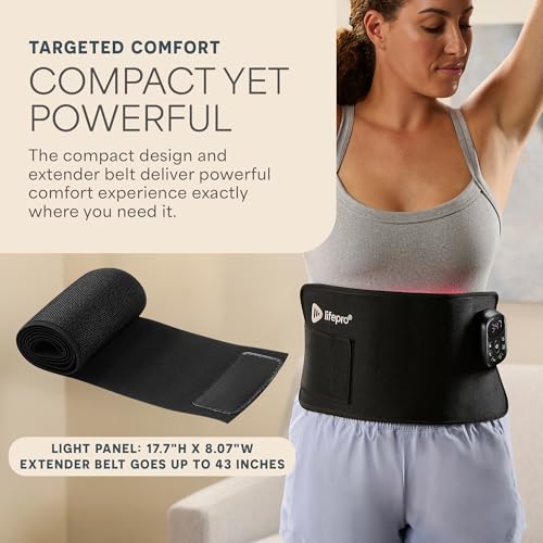 Lifepro Red Light Therapy Belt – Infrared Red Light Therapy for Body, Back and Shoulder with Triple Chip LEDs, Allevared Belt with 660nm & 850nm Wavelengths – for Daily Comfort & Wellness Support by Lifepro - Image 5