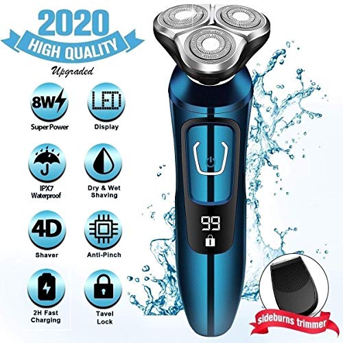 Electric Razor for Men, Mens Electric Shavers, Dry Wet Waterproof Rotary Facial Shaver
