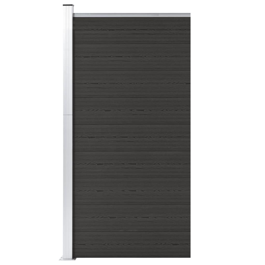 Haus & Garten Zaunpaneel WPC 95x186 cm schwarz Möbel Wahl
