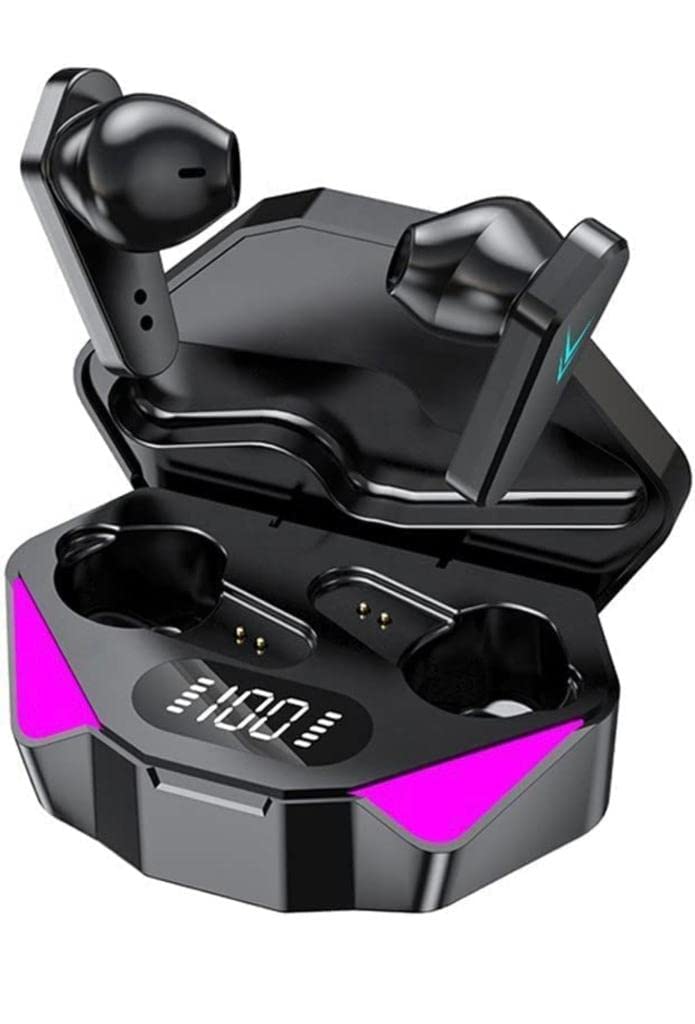 X15 Earbud with Quad Mic ENC, 20 RGB LEDs, 48H Playtime, Having Low Latency Noise Reduction Bluetooth Headset (Black, True Wireless)