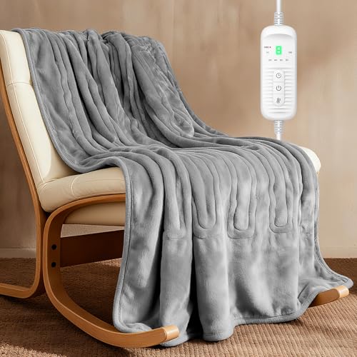 Couverture Chauffante 180x130 cm Double Flanelle 9...