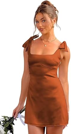 Mini Tight Satin Homecoming Dresses Square Neck Corset Prom Dress Tie Bow Straps Short HOCO Dress