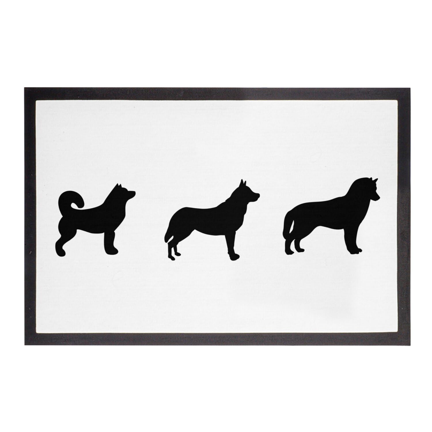 Paillasson silhouettes de chiens tapis entree anti boue grand format