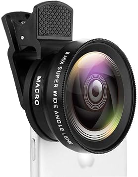 1 Set 0.45x Smartphone Wide Angle Lens 12.5x Macro HD Camera Lens Universal Replacement Smartphone Lens
