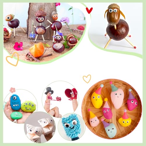 TOAOB 100pcs Plastic Googly Wiggle Eyes Self Adhesive Round 6mm to 35mm White Sticker Eyes for DIY Crafts Scrapbooking Decoration - Image 5