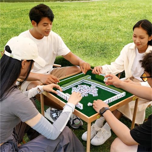 Table de mahjong pliante et légère avec structure carrée rétractable