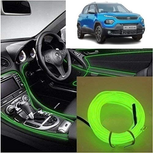 After Cars EL Wire Car Interior Ambient Neon Light for Tata Punch with