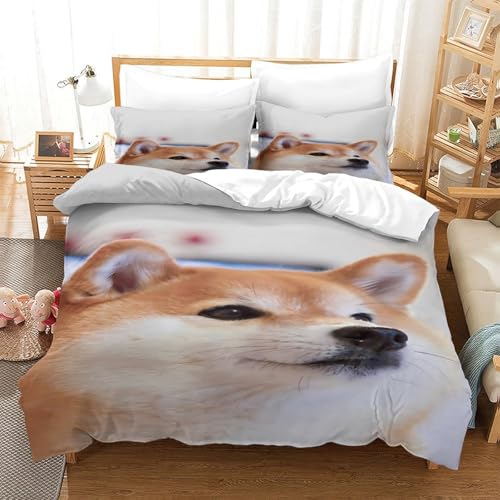 Housse de couette 260x220 parure de lit microfibre super king effet 3D mouton - 3