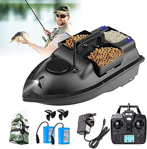 Bateau amorceur 3 bacs 1.5kg pour télécommande fish finder et pêche carpe