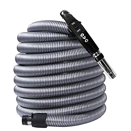 OVO Universal Central Vacuum 35ft Low Voltage Hose, Switch Control at The Handle, Fits Most Inlets, Crushproof by OVO - Used condition - CA$66.08