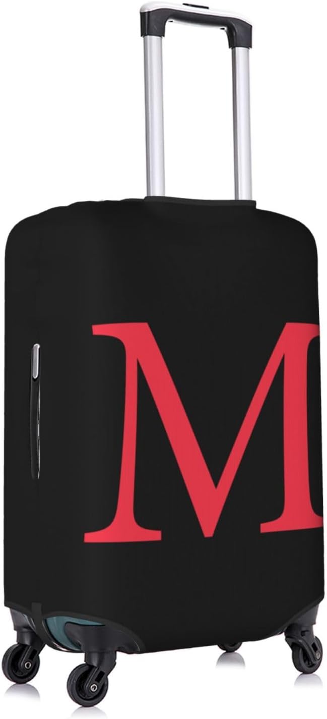 Letter M Luggage Cover Elastic Stretch Suitcase Covers, Anti-Scratch Luggage Protector Washable Travel, Size L(fits 25-28 In Suitcase)