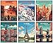 Travel City Vintage Poster Set of 6 Unframed (8''x10'') Popular Cities for Wall Decor Landscape Art Aesthetic Room Decor (Travel City B, 8 x 10)