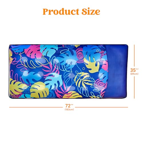 image for SLOOSH Inflatable Pool Floats Raft - XL Fabric Covered Pool Mat Lounge