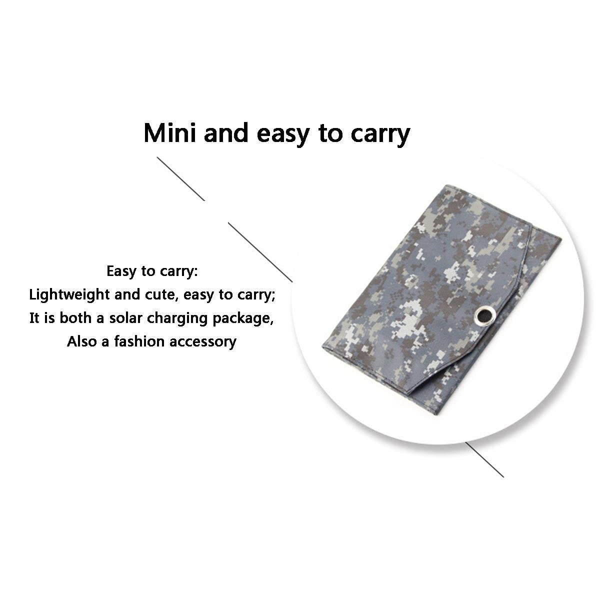 Caricatore Solare Portatile, Pannello Solare Pieghevole 18W Porte USB Pannello Solare, Pannello Solare USB per Smartphone, Tablet E Altro, Pannello Solare Pieghevole per attività All'aperto,Nero