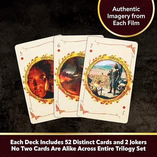 AQUARIUS Lord of The Rings Playing Cards Limited Edition Collector Set – 3 Deck Box Set Featuring Fellowship of The Ring, Two Towers & Return of The King - Image 2