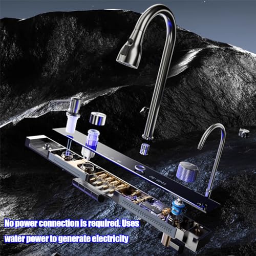 Évier double cascade avec lave-gobelets haute pression et commandes de comptoir fluides