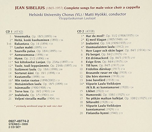 Ylioppilaskunnan Laulajat - Yl - Sibelius. Complete Male Choir