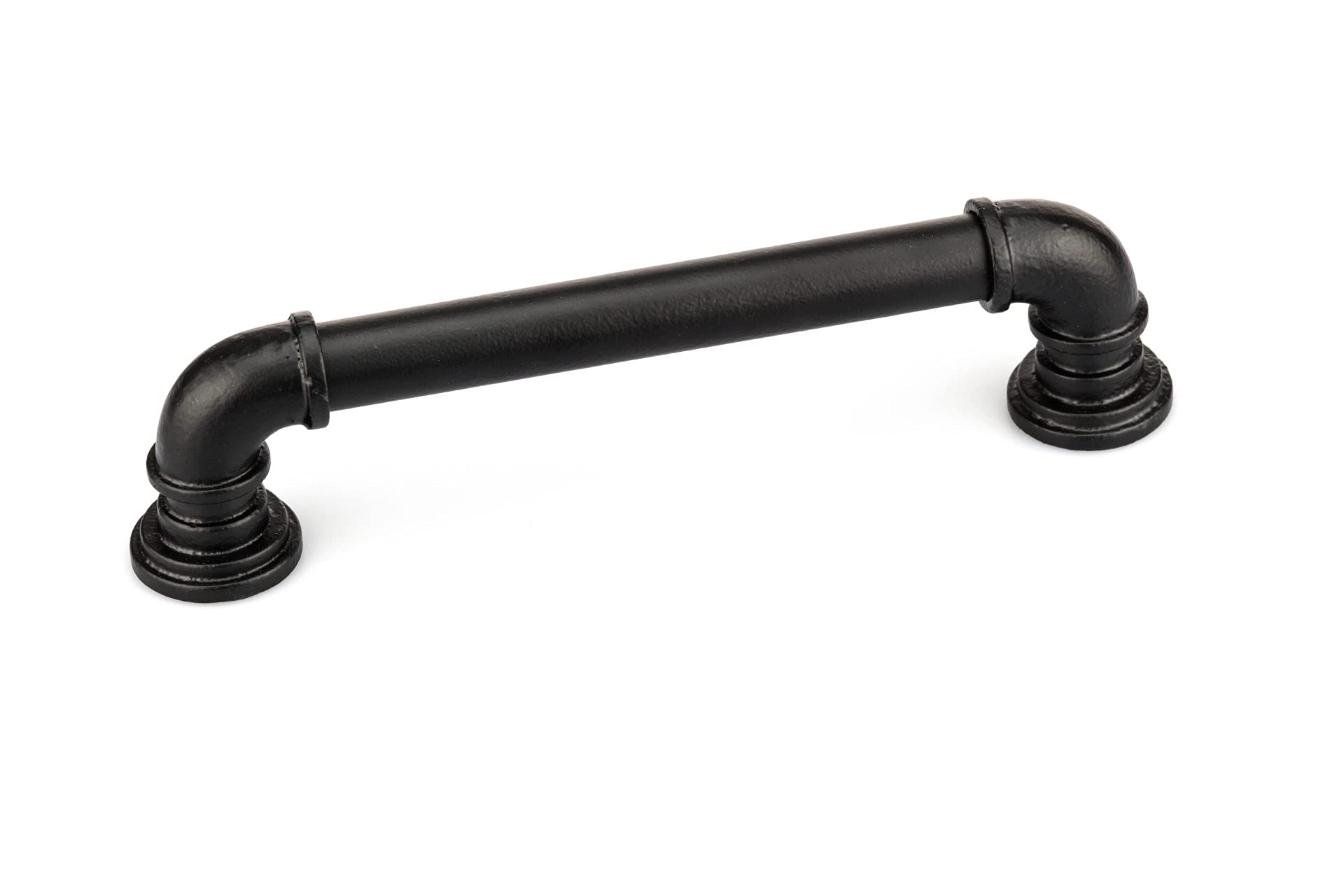 Jaladera ecléctica de 224 mm para gabinetes con agarre ergonómico y acabado negro mate