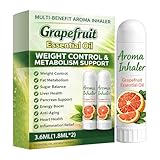 Grapefruit-Aromatherapie-Inhalator, Mit Erfrischender Wirkung, 3,6ml, Naseninhalationsstift, Entspannender Nasenstift, Sauberes Und Kühlendes Gefühl, Für Erwachsene, Familien, Freunde, Frauen, Männer