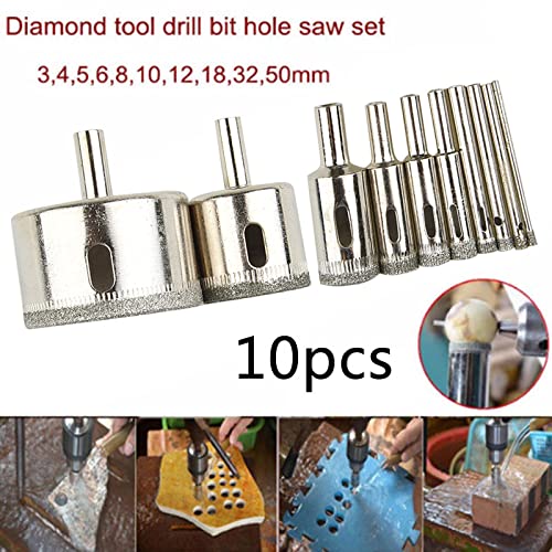Brocas de diamante para vidrio y cerámica 10 piezas miniatura 2