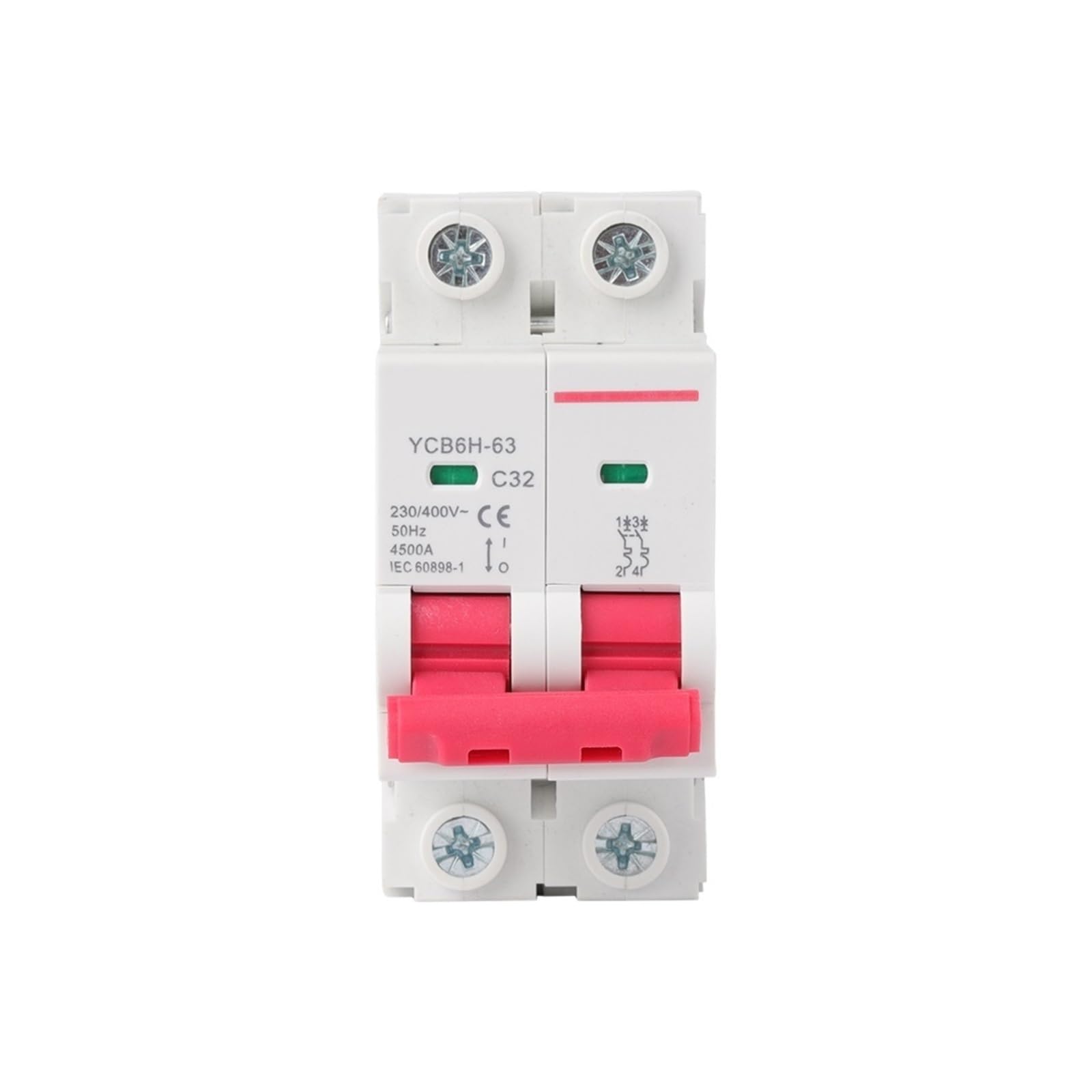Disyuntor de 4.5kA de capacidad de ruptura y 400V para carril DIN 7