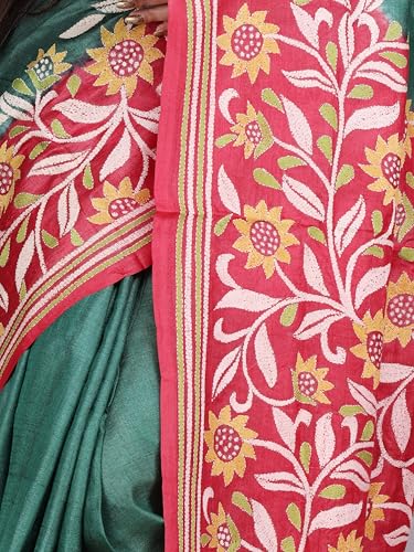 Generic tussar silk saree in tussar silk – image 4